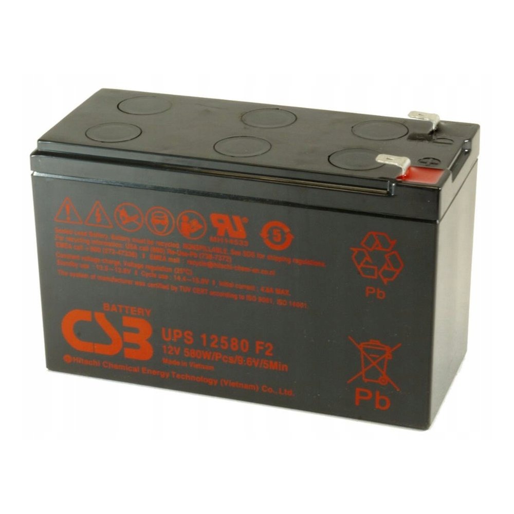Bateria CSB VRLA 12V 9AH 580W - UPS12580W Bateria CSB VRLA 12V 9AH 580W - UPS12580W