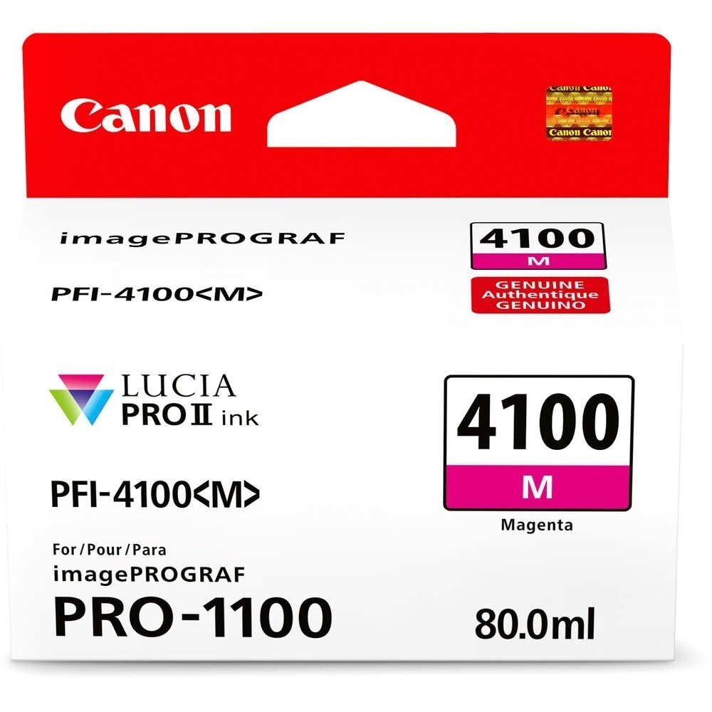 Cartucho de Tinta Canon PFI-4100 M, Magenta, 80ml - 6779C002 (Sob encomenda)
