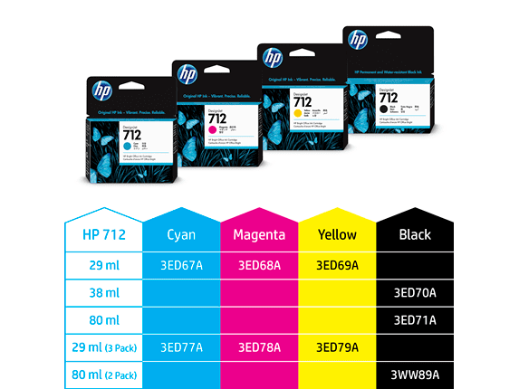 Cartucho de Tinta HP 712 Preto PLUK 80ml - 3ED71A