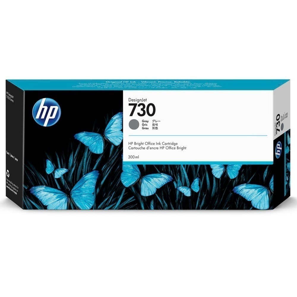 Cartucho de Tinta HP 730 Cinza PLUK 300 ml P2V72A