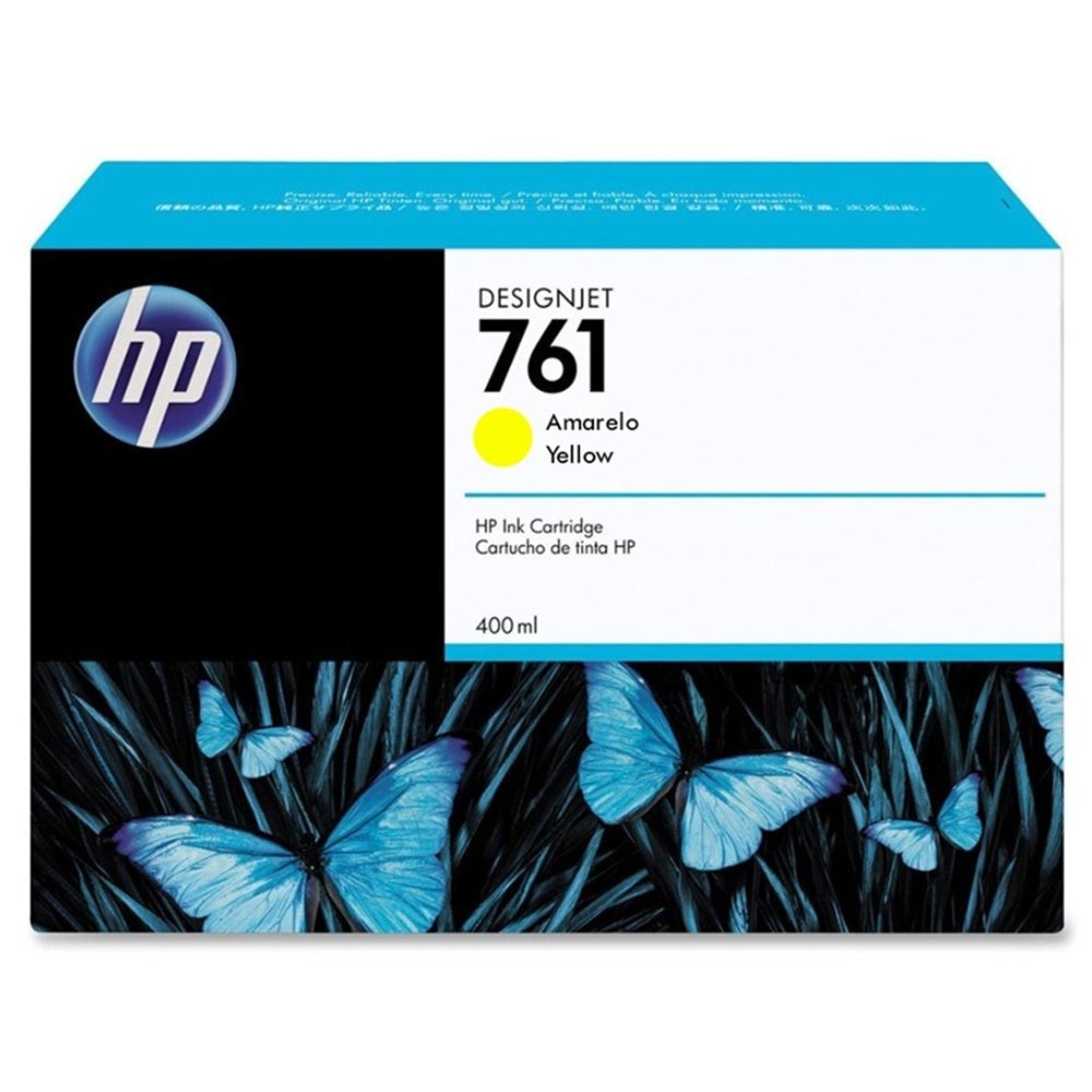 Cartucho de tinta HP 761 Amarelo PLUK 400 ml - CM992A (Sob encomenda)
