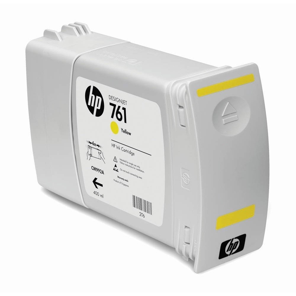 Cartucho de tinta HP 761 Amarelo PLUK 400 ml - CM992A (Sob encomenda)