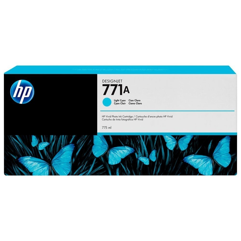 Cartucho de Tinta HP 771A Ciano Claro PLUK 775ml - B6Y20A (Sob encomenda)