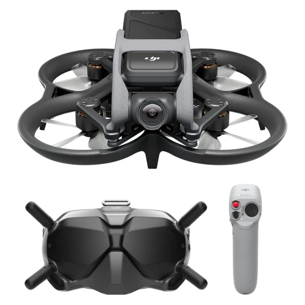Drone DJI Avata Fly Smart Combo, 4K, 60 FPS, HDR, Óculos de pilotagem, Autonomia aprox. 18 min. FPV GOGGLES V2, (Controle sem tela) BR - DJI018 Drone DJI Avata Fly Smart Combo, 4K, 60 FPS, HDR, Óculos de pilotagem, Autonomia aprox. 18 min. FPV GOGGLES V2, (Controle sem tela) BR - DJI018