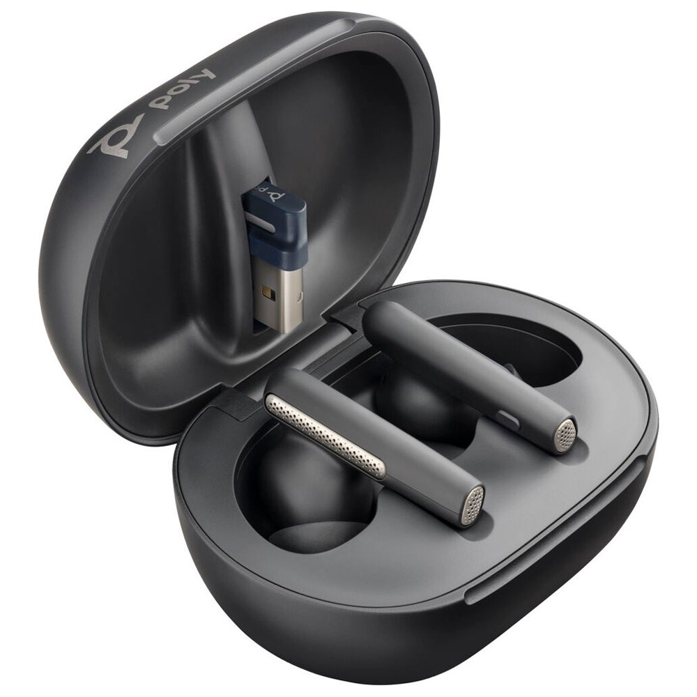 Fone de Ouvido Poly Voyager Free 60+ Earbuds, Preto, Teams, Bluetooth, USB-C, Case Touch - 7Y8H0AA Fone de Ouvido Poly Voyager Free 60+ Earbuds, Preto, Teams, Bluetooth, USB-C, Case Touch - 7Y8H0AA