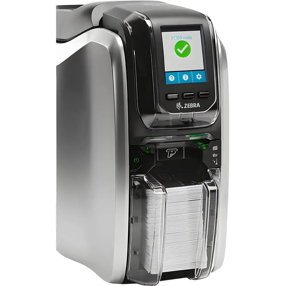 Impressora de Cartão Zebra ZC300, 300DPI USB/ETH ZC31-000C000BR00