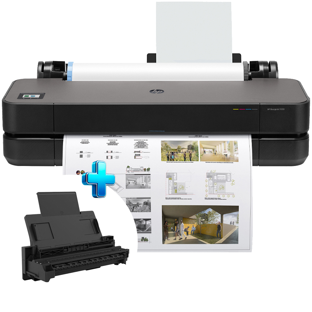 Impressora Plotter HP Designjet T230, Jato de Tinta, Colorida, A1, 24", Wi-Fi, Bivolt - 5HB07D#AC4 Impressora Plotter HP Designjet T230, Jato de Tinta, Colorida, A1, 24", Wi-Fi, Bivolt - 5HB07D#AC4