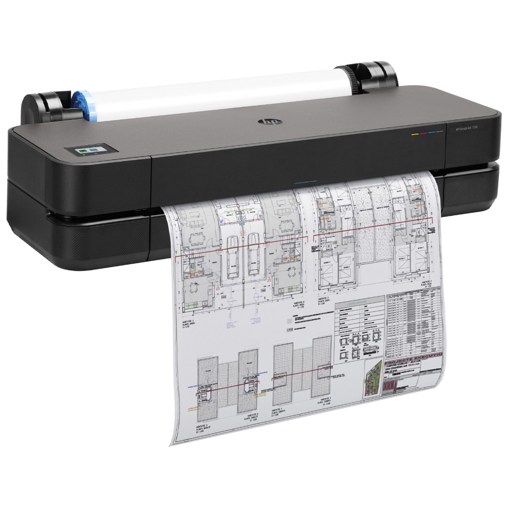 Impressora Plotter HP Designjet T250 ECOSpark, Jato de Tinta, Colorida, A1, 24", Wi-Fi, Bivolt - 5HB06D#AC4 - Edição 2025