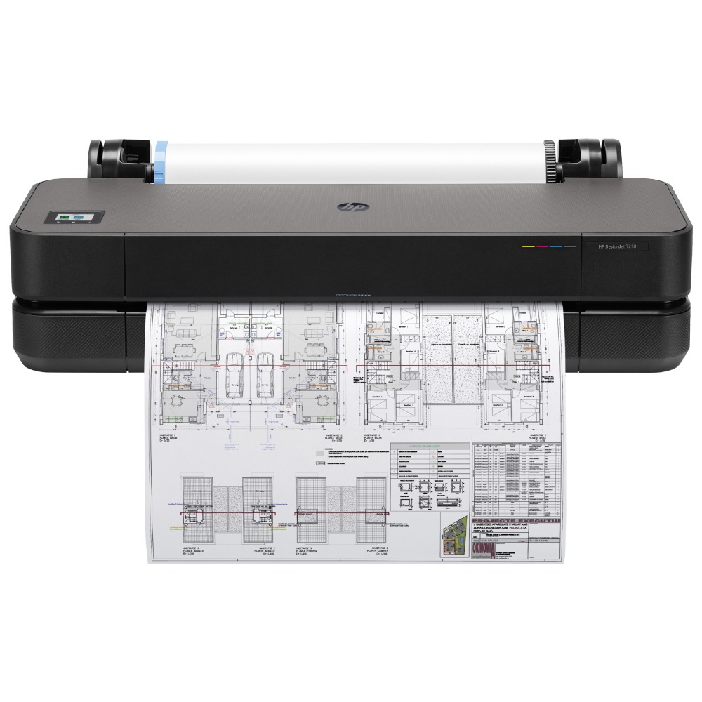 Impressora Plotter HP Designjet T250 ECOSpark, Jato de Tinta, Colorida, A1, 24", Wi-Fi, Bivolt - 5HB06D#AC4 - Edição 2025