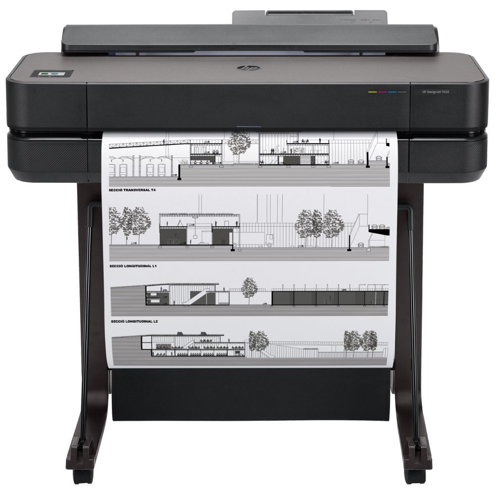 Impressora Plotter HP DesignJet T650, 24", Jato de Tinta, A1, Wi-Fi, Bivolt - 5HB08A#B1K (Sob encomenda)