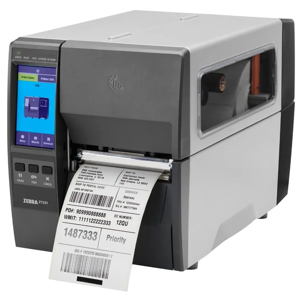 Impressora Térmica de Etiquetas Zebra ZT231 203 DPI, USB, Serial, Bluetooth, RFID, Ethernet - ZT23142-T0100CFZ