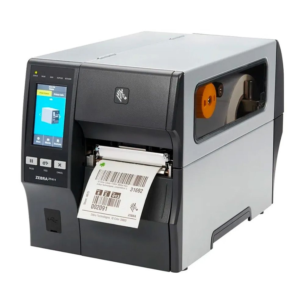 Impressora Térmica de Etiquetas Zebra ZT411, 203 DPI, 4", USB, Serial, Ethernet, Bluetooth - ZT41142-T0A0000Z Impressora Térmica de Etiquetas Zebra ZT411, 203 DPI, 4", USB, Serial, Ethernet, Bluetooth - ZT41142-T0A0000Z