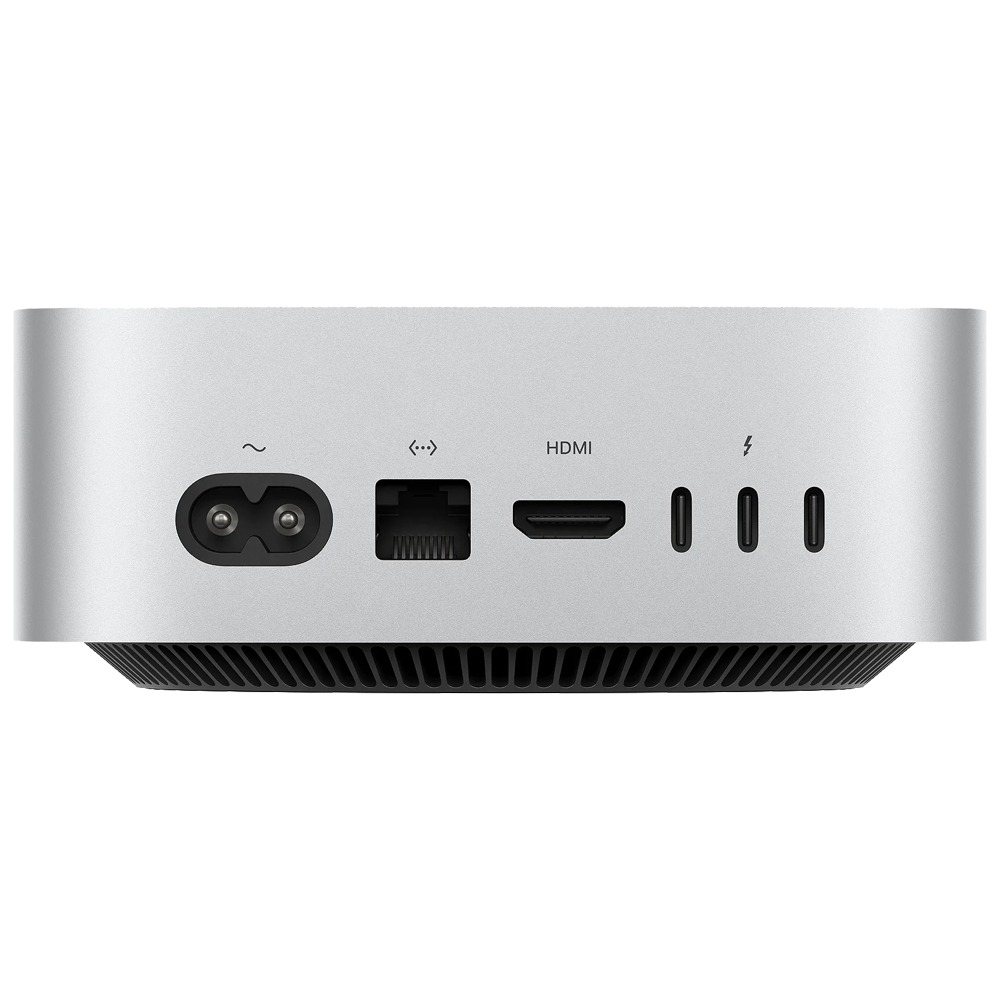 Mac Mini Apple Chip M4, CPU de 10 Núcleos, GPU de 10 Núcleos, Memória 24GB, SSD de 512GB, Prata - MCYT4BZ/A