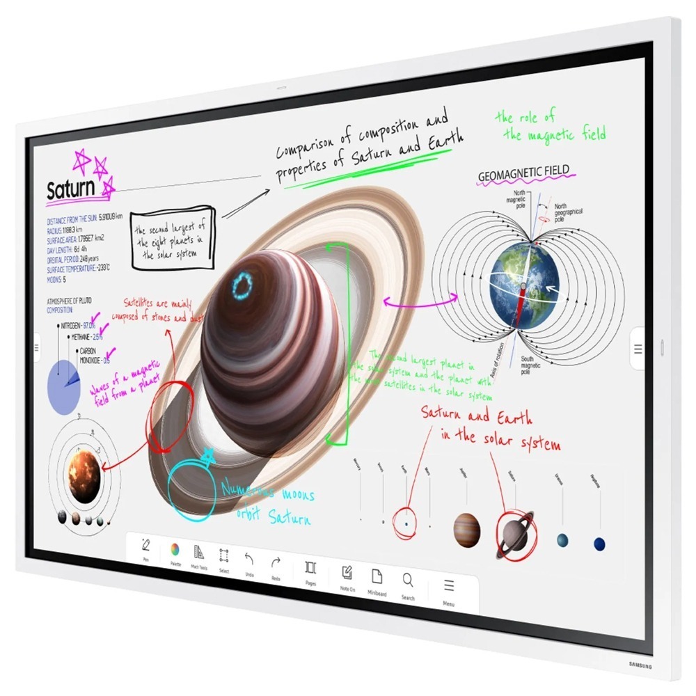 Monitor Profissional Interativo Samsung LED 55" WM55B, 4K, Flip Pro, Touchscreen, 16/7, 350 cd/m², HDMI/DP/USB/RS232C/RJ45/Áudio - LH55WMBWBGCXZA