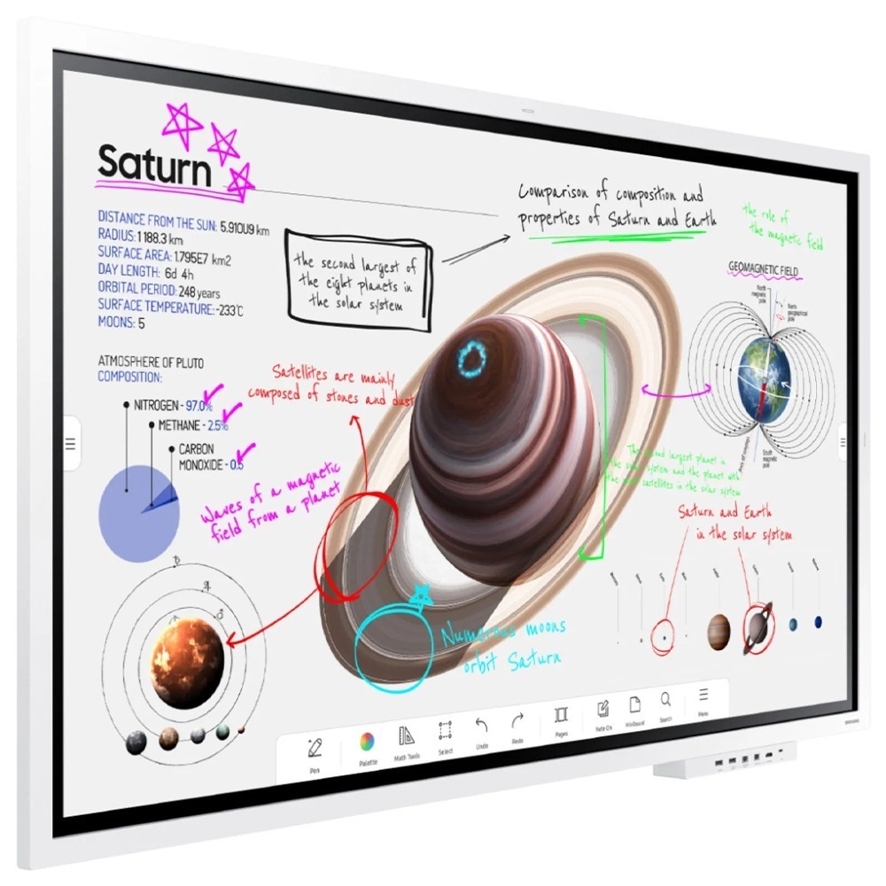 Monitor Profissional Interativo Samsung LED 55" WM55B, 4K, Flip Pro, Touchscreen, 16/7, 350 cd/m², HDMI/DP/USB/RS232C/RJ45/Áudio - LH55WMBWBGCXZA