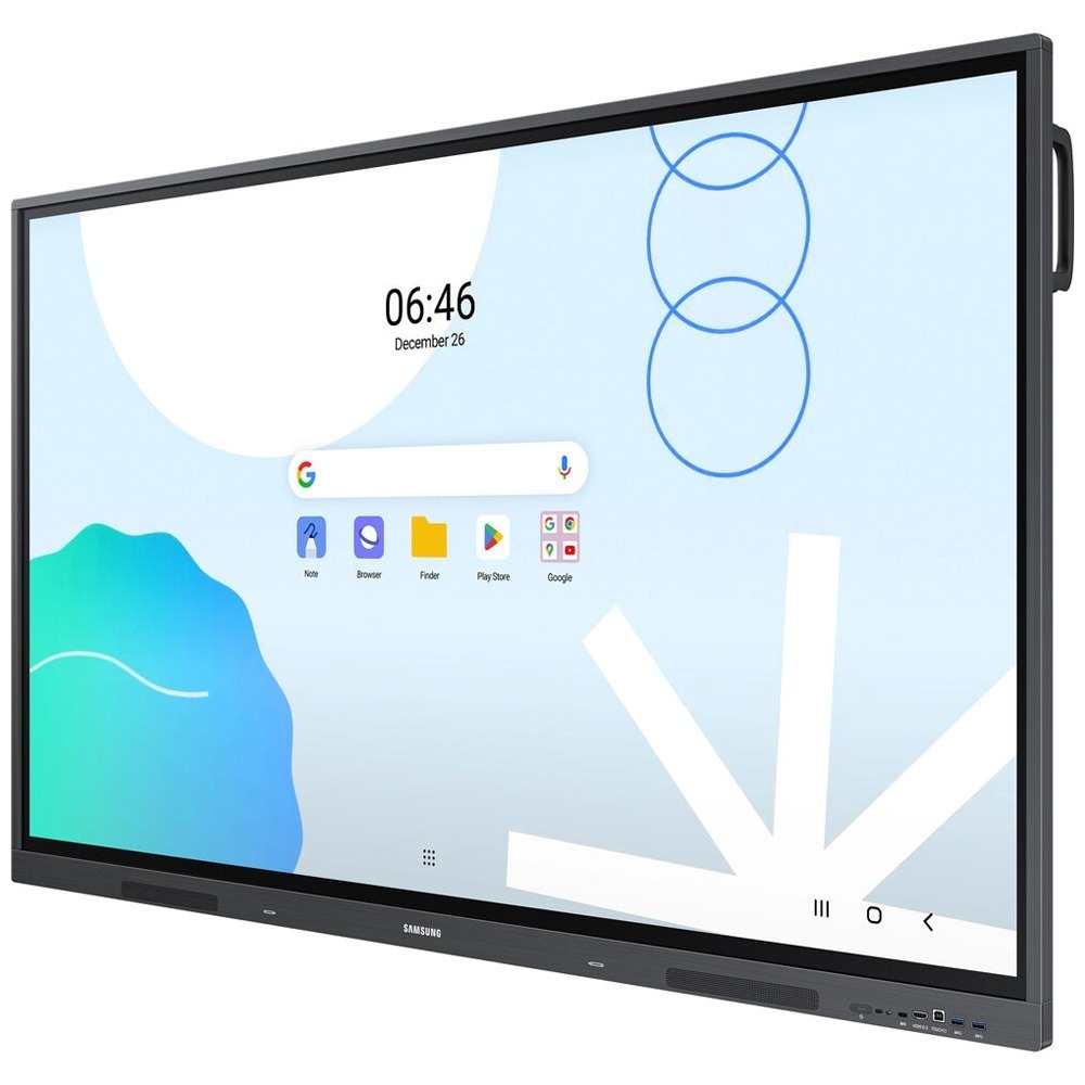 Monitor Profissional Interativo Samsung LED 65" WA65D, 4K, Android 13, Google EDLA, 40 Pontos Touch, 16/7, 400 cd/m², HDMI/USB-C/USB/RGB/Áudio, Bluetooth - LH65WADWLGCXZD