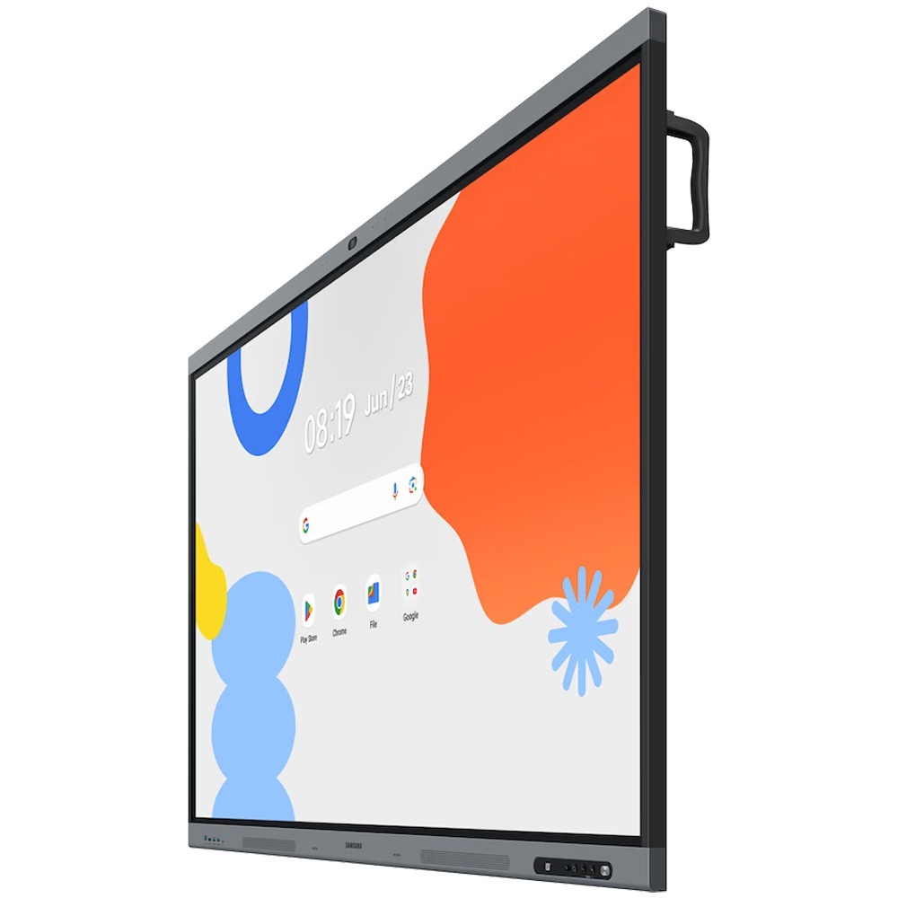 Monitor Profissional Interativo Samsung LED 75" WA75FX-P, 4K, Câmera 4K, Microfone,  Android 15, Google EDLA, 50 Pontos Touch, 450 cd/m², HDMI-Out/USB-C, Bluetooth - LH75WAFPLGCXZD