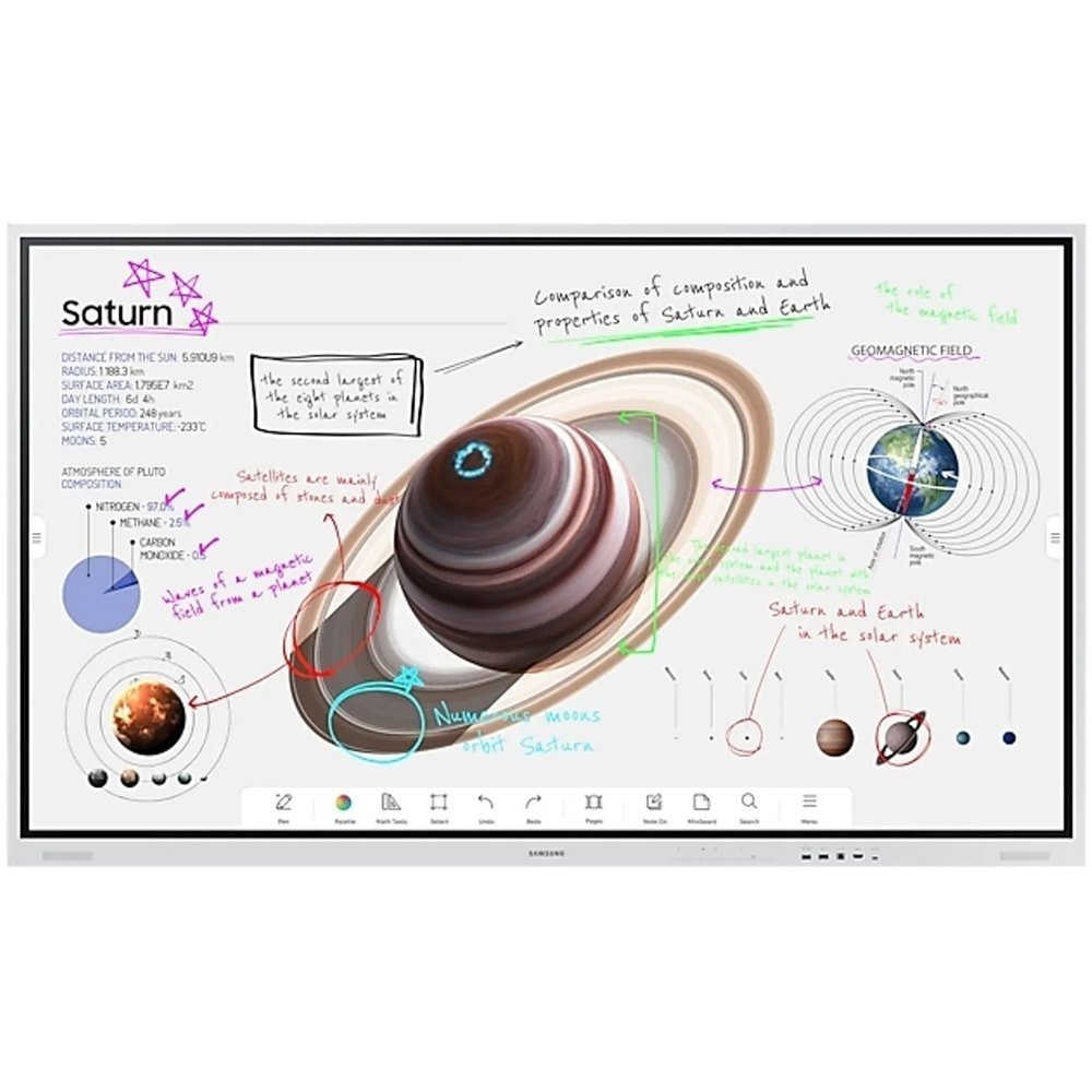 Monitor Profissional Interativo Samsung LED 85" WM85B, 4K, Flip Pro, Touchscreen, 16/7, 350 cd/m², HDMI/DP/USB/RS232C/RJ45/Áudio - LH85WMBWLGCXZA