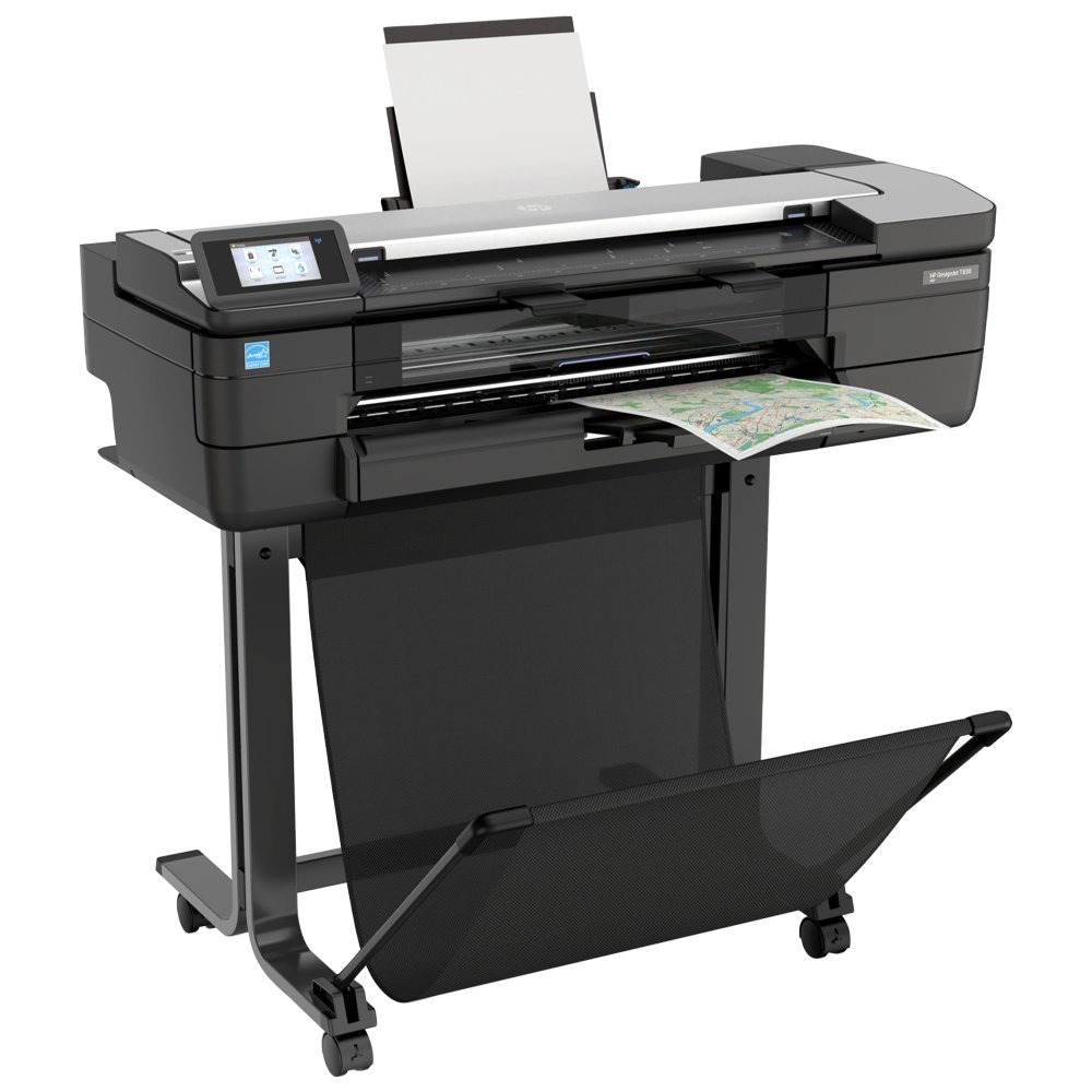 Multifuncional Plotter HP DesignJet, Jato de Tinta, Colorida, A1, 24", Wi-fi, Bivolt - T830 - F9A28D#B1K