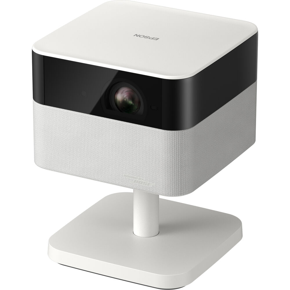 Projetor Smart Epson Portátil Lifestudio Flex EF-71, 700 IDMS/ISO Lumens, LED, 3LCD, Full HD, HDMI, USB, Smart, Google TV, áudio BOSE Estéreo, Wi-Fi, Bluetooth, até 150 Polegadas, Branco Pérola - V11HB79021