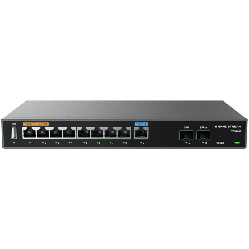 Roteador Grandstream VPN Gigabit multi-WAN POE Wi-Fi 6 GWN7003