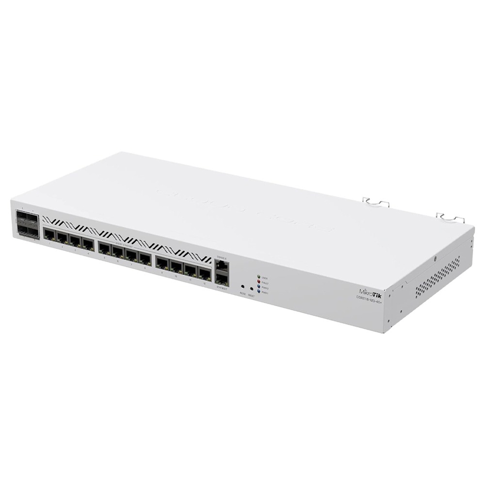 Roteador Mikrotik 13P Gigabit Ethernet + 04P SFP+ - CCR2116-12G-4S+ Roteador Mikrotik 13P Gigabit Ethernet + 04P SFP+ - CCR2116-12G-4S+