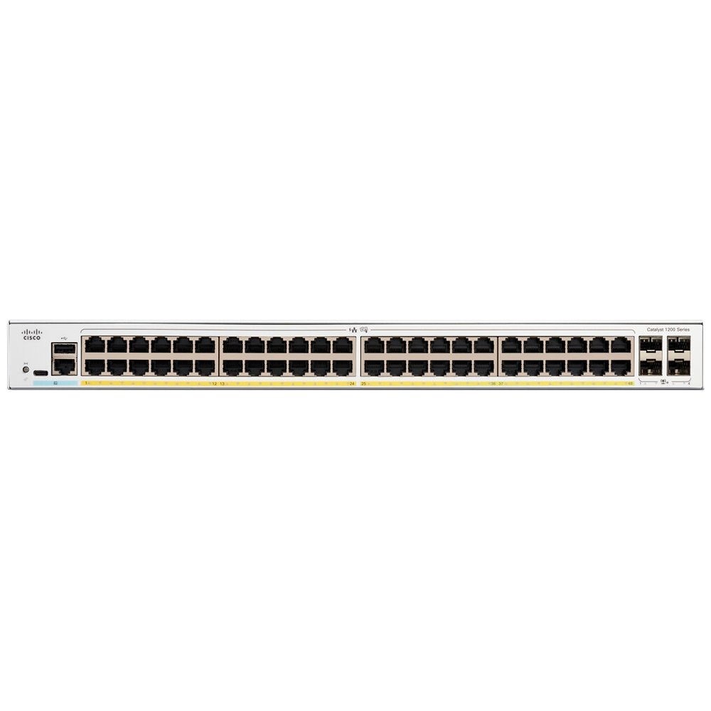 Switch Cisco Catalyst 1200 48-Port Gigabit PoE+ Switch + 4x SFP+ C1200-48P-4X Switch Cisco Catalyst 1200 48-Port Gigabit PoE+ Switch + 4x SFP+ C1200-48P-4X