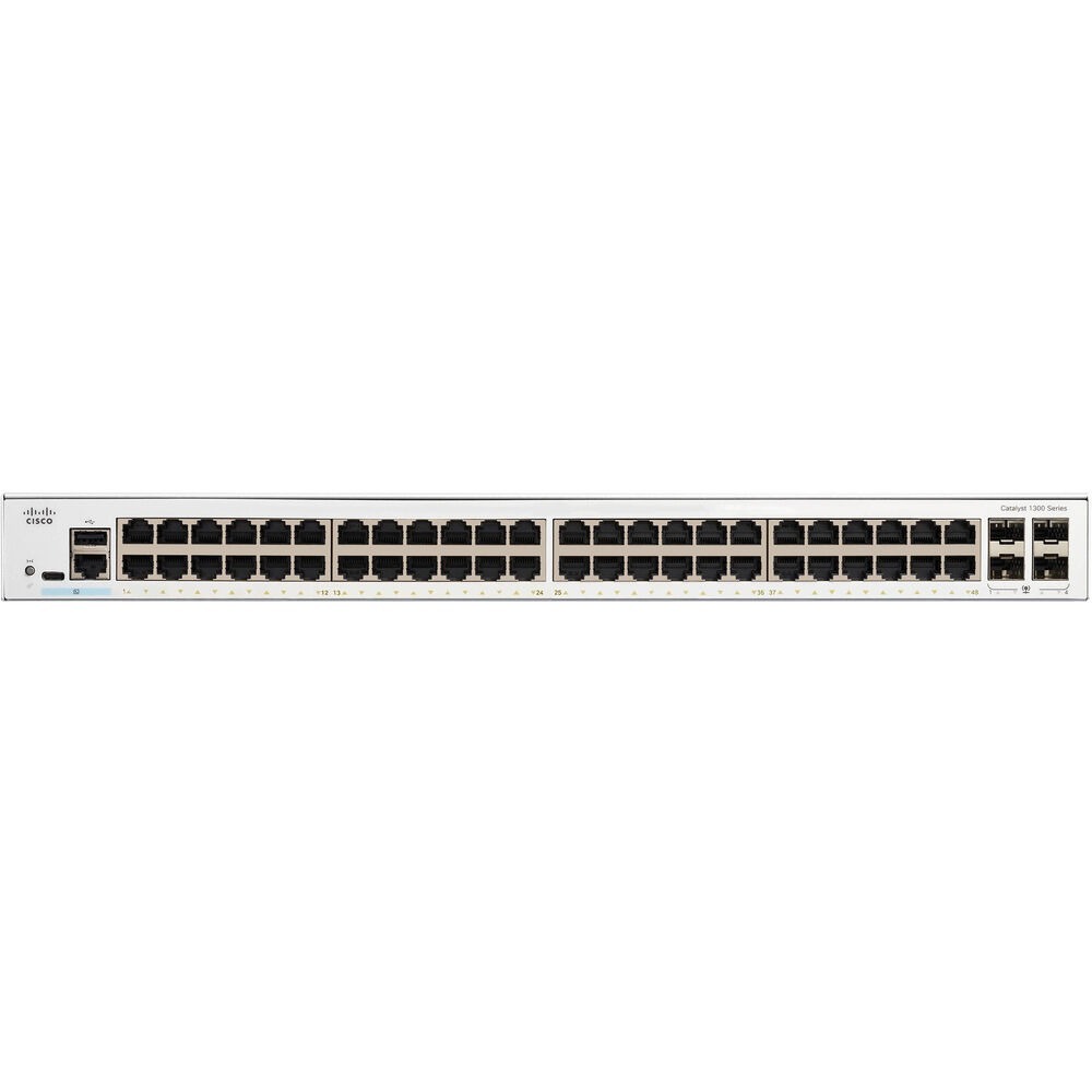 Switch Cisco Catalyst 1300 48 portas Giga 4x 1G SFP Uplinks C1300-48T-4G (Sob encomenda)