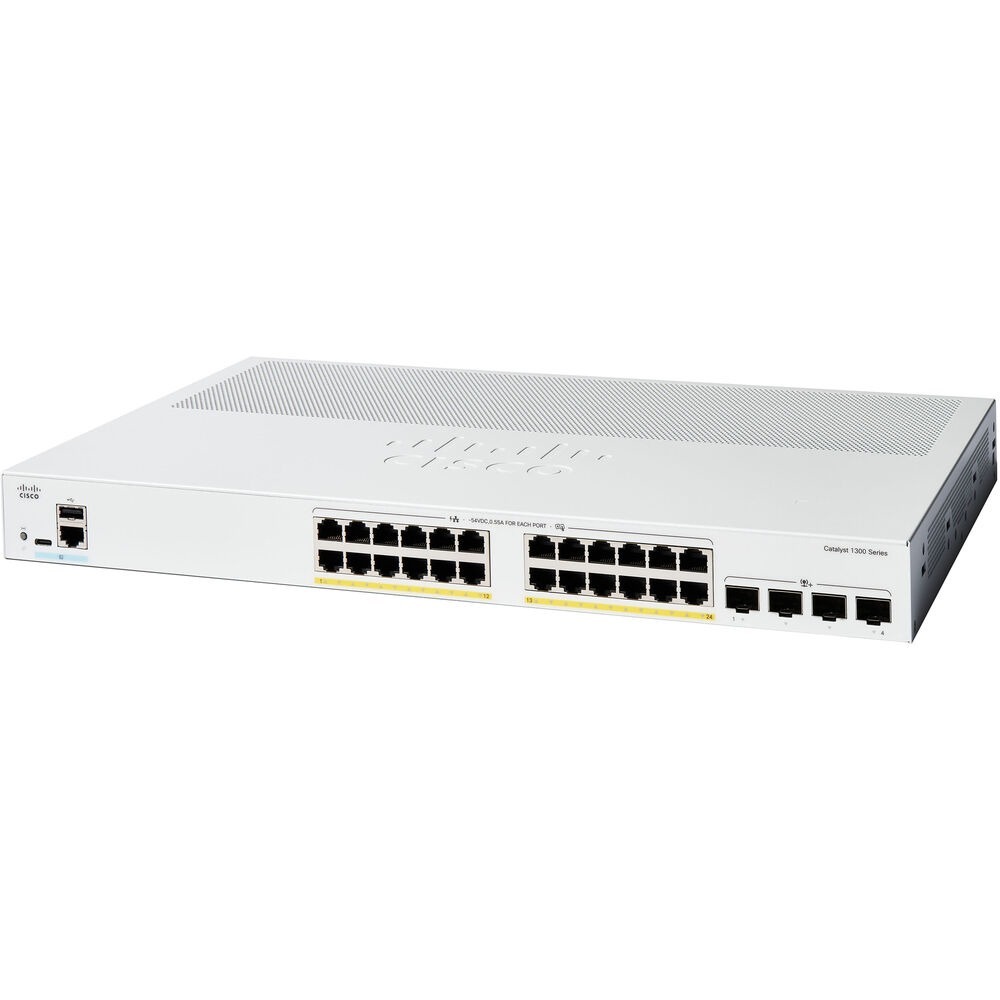 Switch Cisco Catalyst 24x GbE PoE+ 195W 4x SFP+ 10GB C1300-24P-4X Switch Cisco Catalyst 24x GbE PoE+ 195W 4x SFP+ 10GB C1300-24P-4X