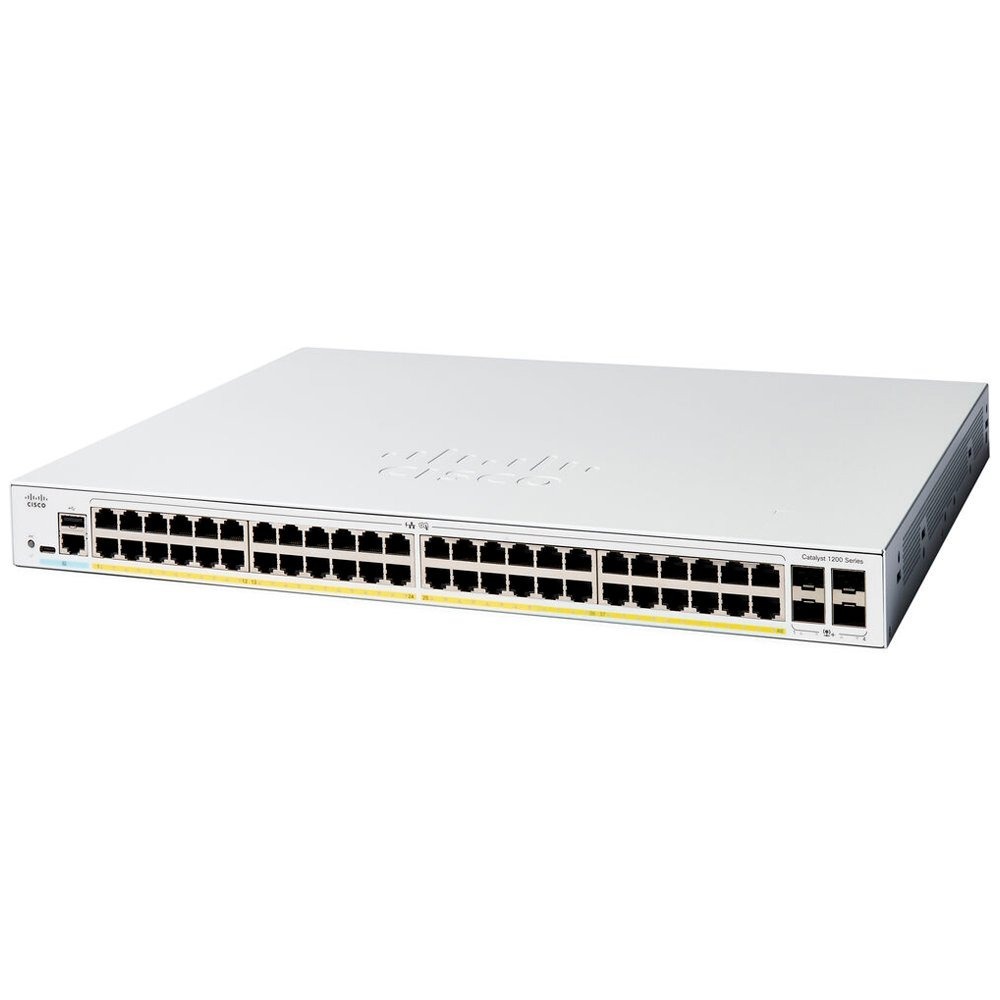 Switch Cisco Catalyst C1200 48 Portas Gigabit 4x SFP Layer 3 Gerenciável C1200-48T-4G