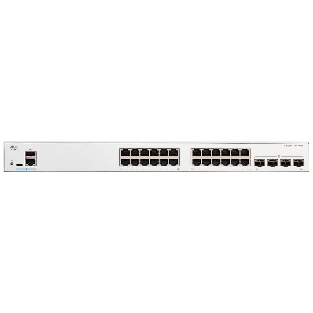 Switch Cisco Catalyst C1300 24 Portas Gigabit 4x SFP Layer 3 Gerenciável C1300-24T-4G