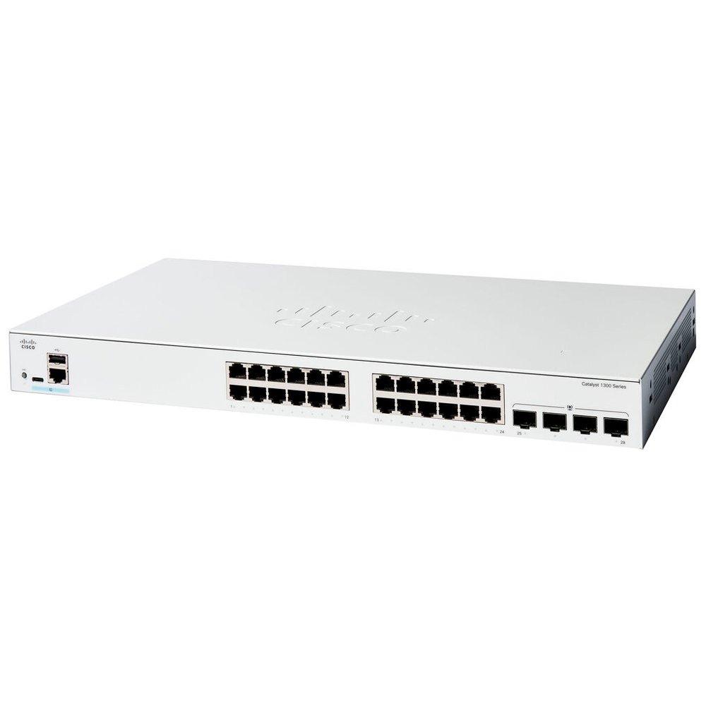 Switch Cisco Catalyst C1300 24 Portas Gigabit 4x SFP Layer 3 Gerenciável C1300-24T-4G