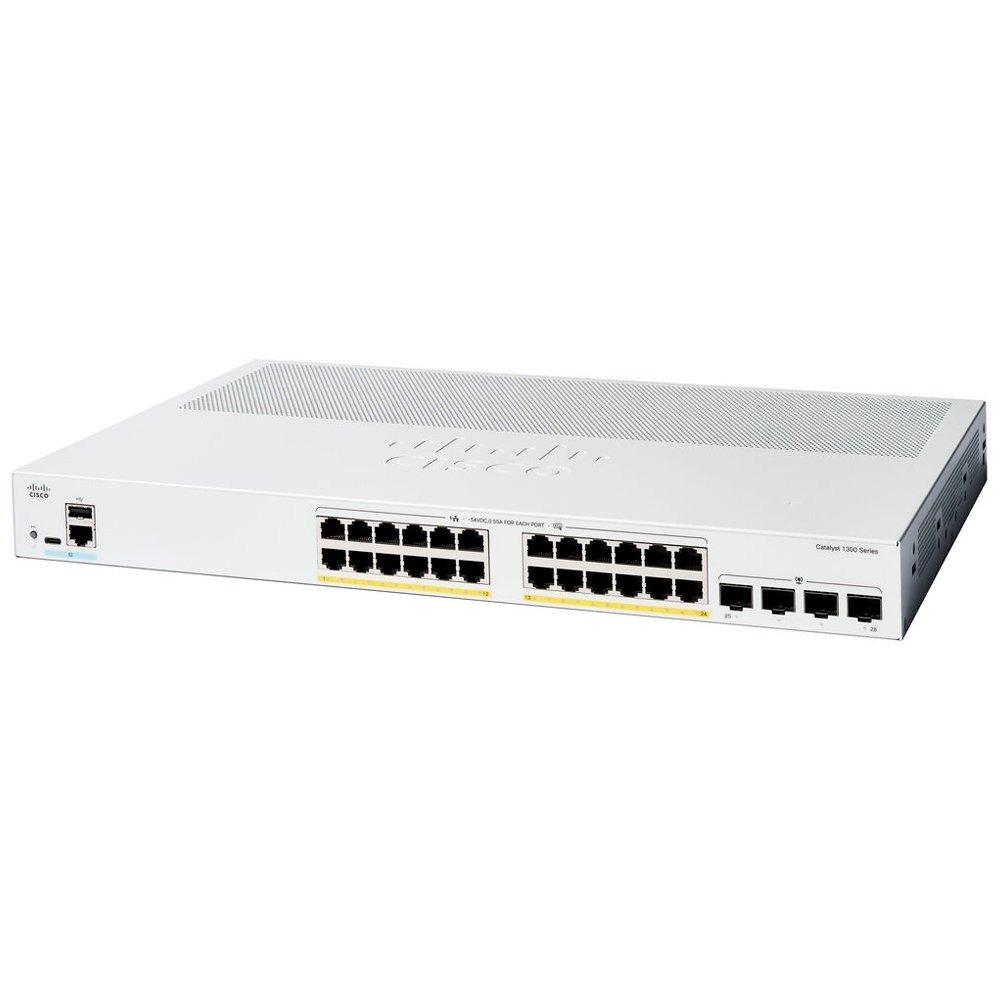Switch Cisco Catalyst C1300 24 Portas Gigabit PoE 195W 4x SFP Layer 3 Gerenciável C1300-24P-4G (Sob encomenda)