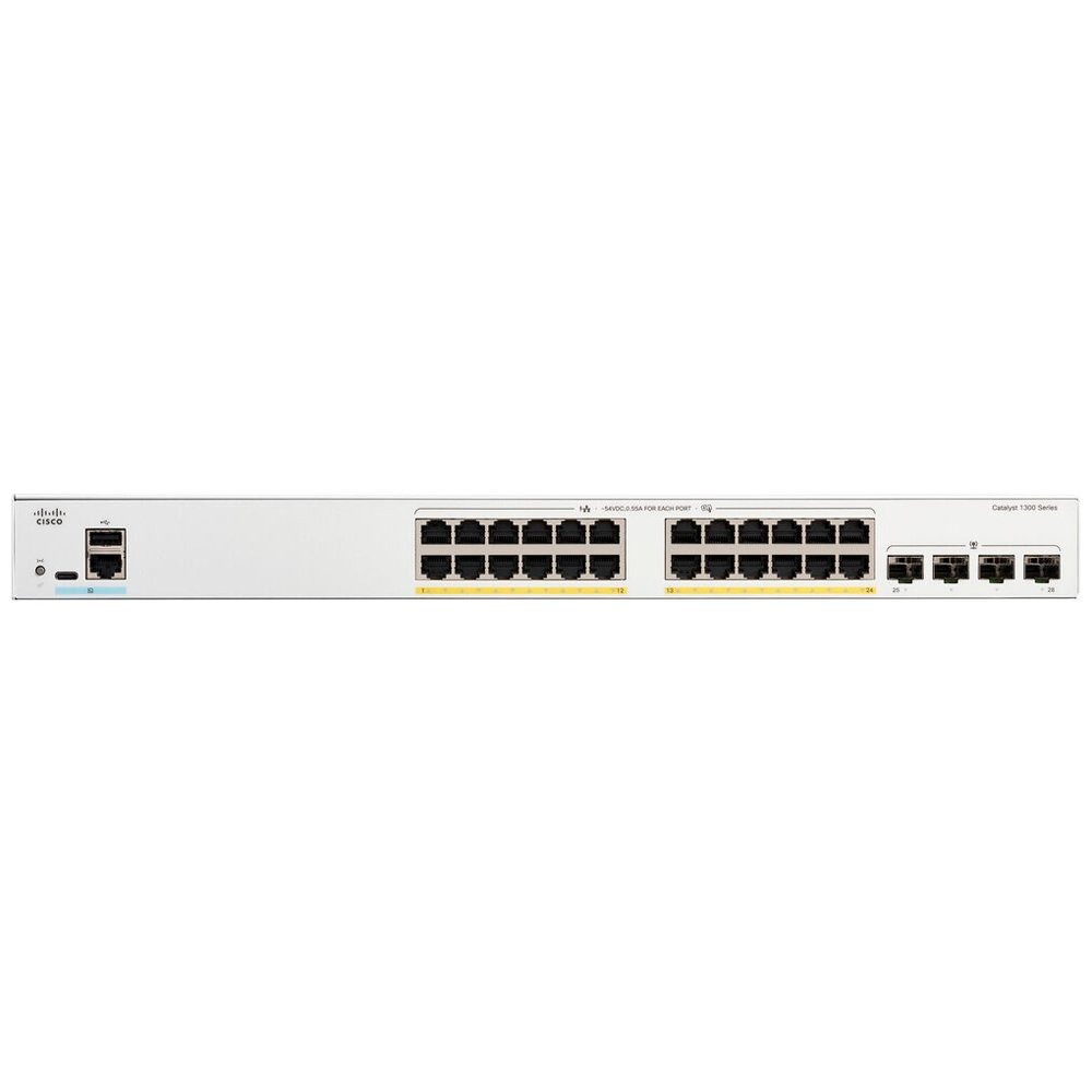 Switch Cisco Catalyst C1300 24 Portas Gigabit PoE 195W 4x SFP Layer 3 Gerenciável C1300-24P-4G (Sob encomenda)