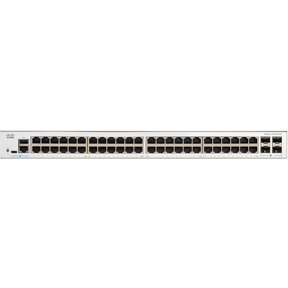 Switch Cisco Catalyst C1300 48 Portas Gigabit PoE 4x 10G SFP Layer 3 Gerenciável C1300-48P-4X