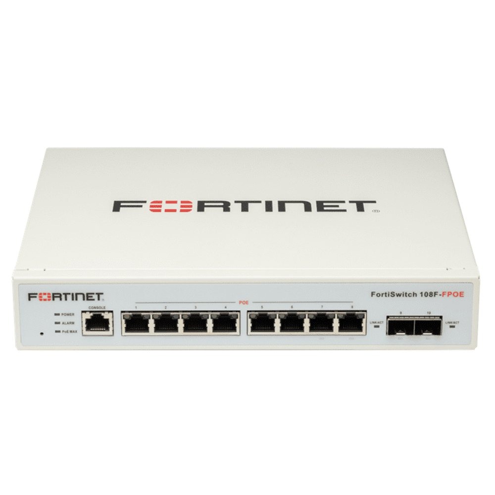 Switch Fortinet FortiSwitch 108F 8 Portas Giga 2x Ge SFP Layer2 FS-108F-POE