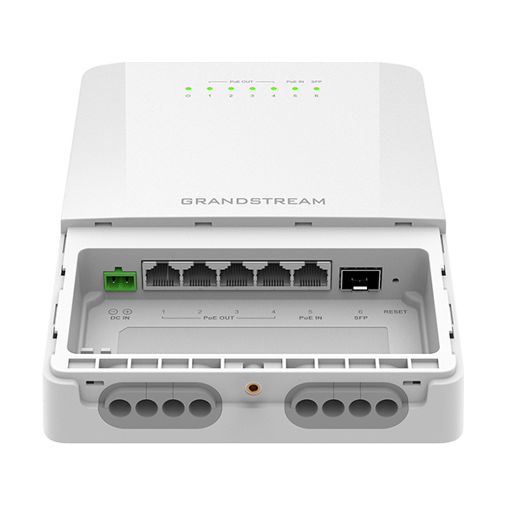 Switch Grandstream Gerenciavel L2 6 Portas POE IP66 1x SFP GWN7710R Switch Grandstream Gerenciavel L2 6 Portas POE IP66 1x SFP GWN7710R