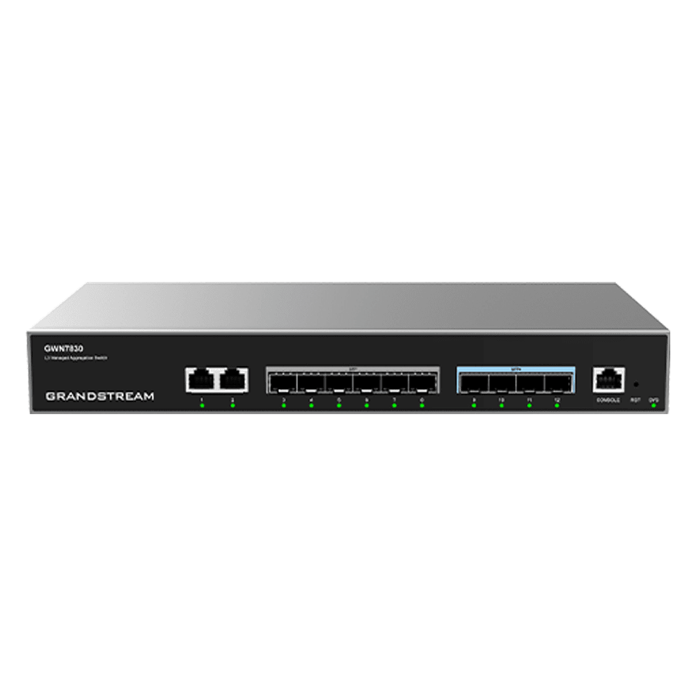 Switch Grandstream L3 Gerenciável 12 Portas 4x SFP+ GWN7830 Switch Grandstream L3 Gerenciável 12 Portas 4x SFP+ GWN7830