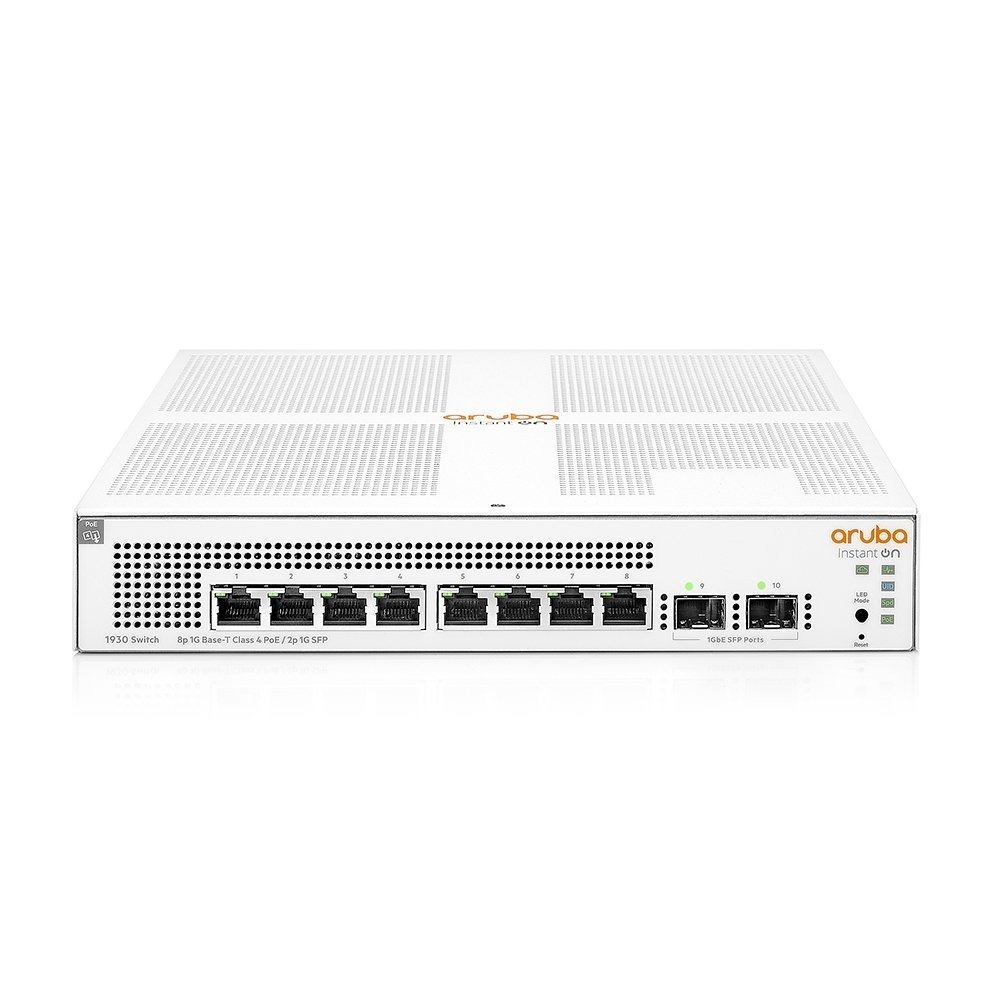Switch HPE Aruba 1930 8G PoE + 2SFP (124W) - JL681A