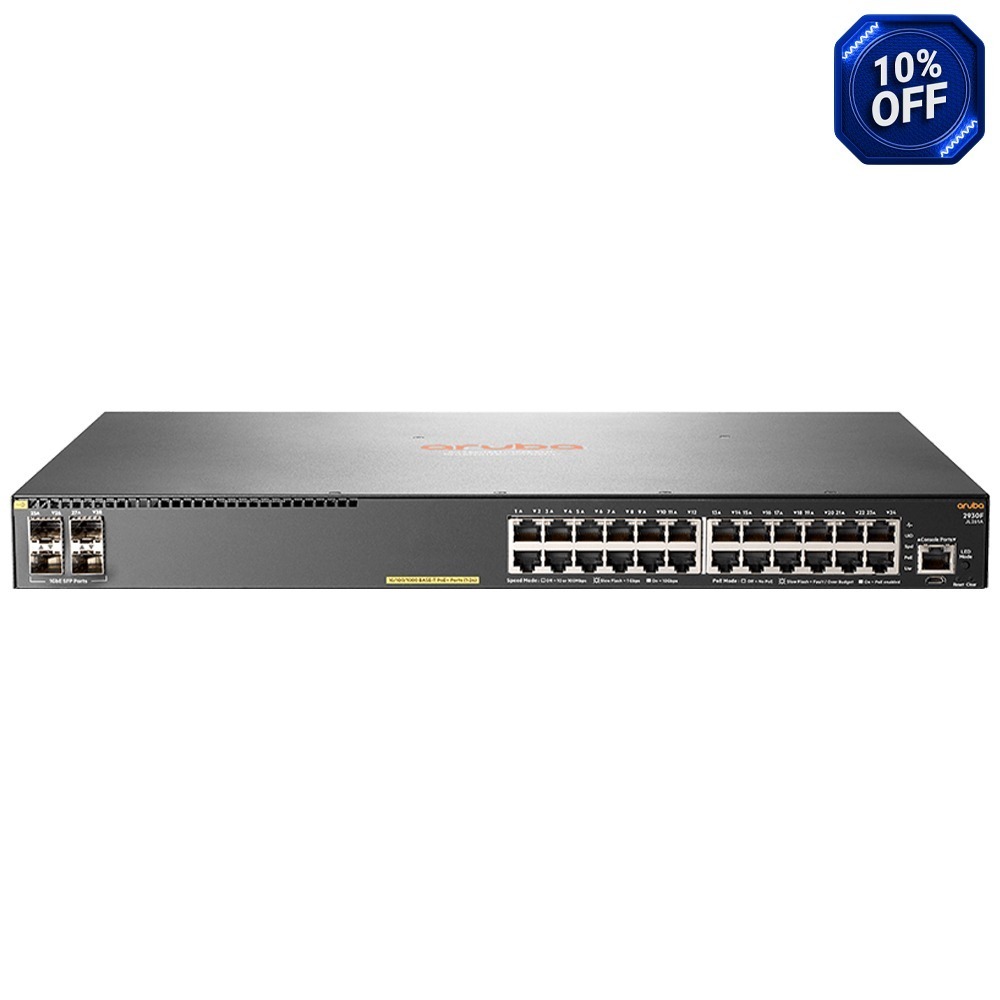Switch HPE Aruba 2930F 24 Portas GbE PoE+ 4SFP JL261A Switch HPE Aruba 2930F 24 Portas GbE PoE+ 4SFP JL261A
