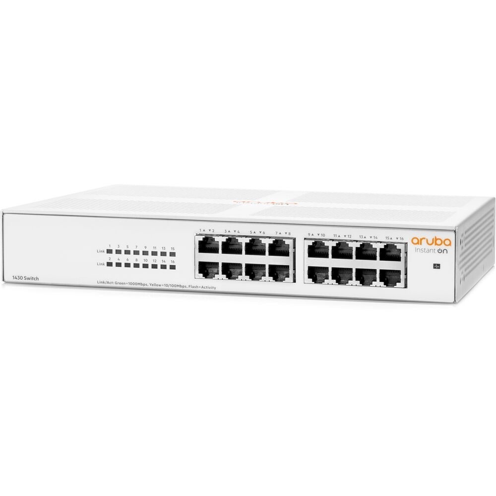 Switch HPE Aruba Instant On 1430 16G não gerenciável - R8R47A