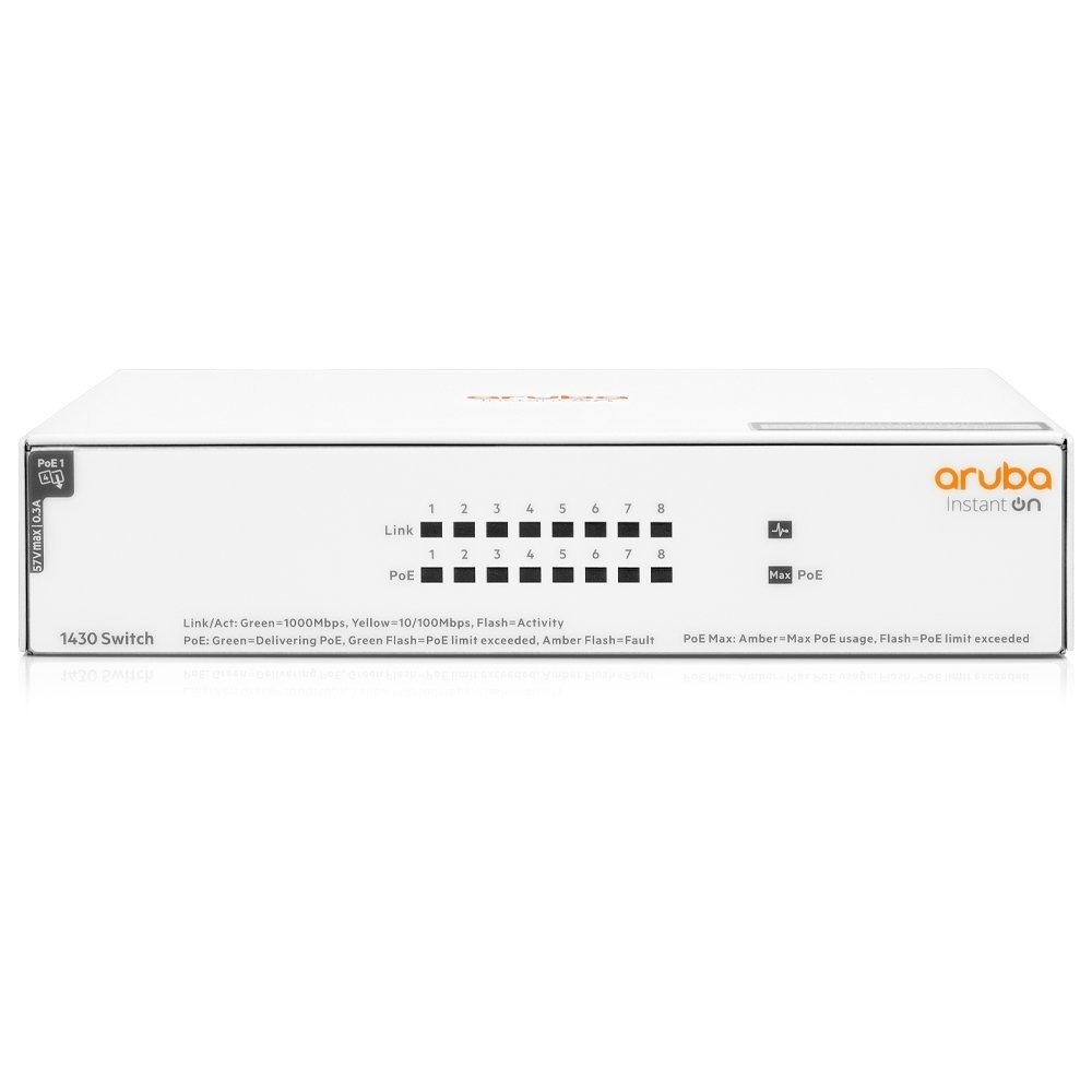 Switch HPE Aruba Instant On 1430 8G Class4 PoE 64W - R8R46A