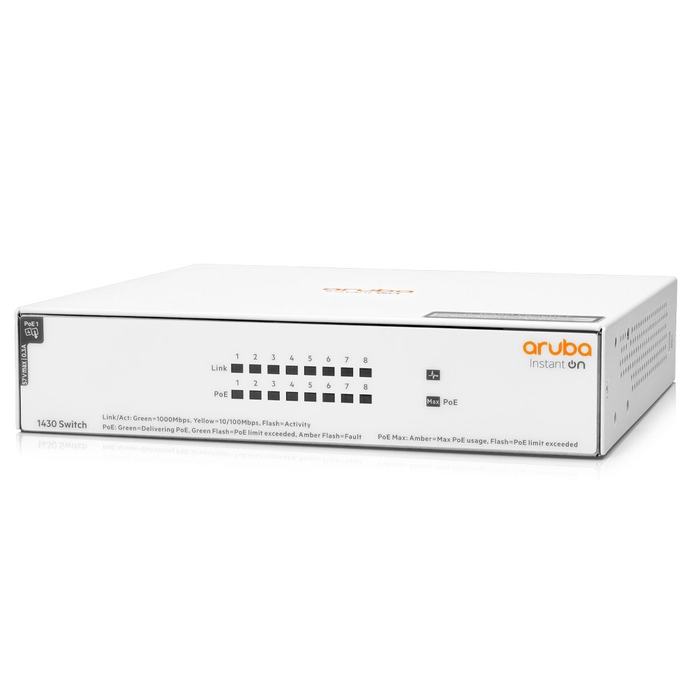 Switch HPE Aruba Instant On 1430 8G Class4 PoE 64W - R8R46A
