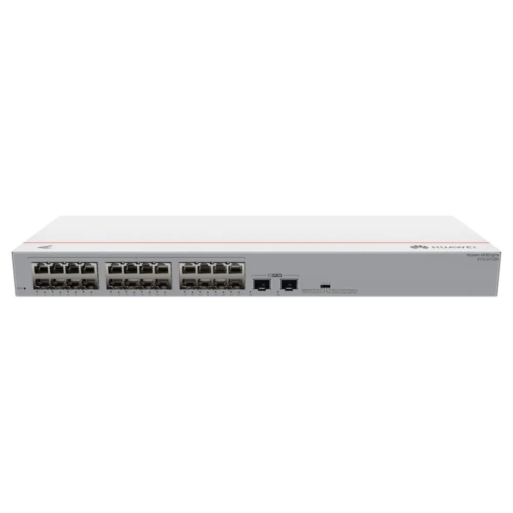 Switch Huawei 24 Portas Gigabit Não Gerenciável com 2 Slots SFP Layer 2 - S110-24T2SR Switch Huawei 24 Portas Gigabit Não Gerenciável com 2 Slots SFP Layer 2 - S110-24T2SR