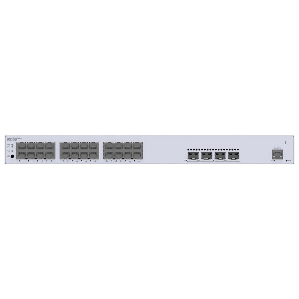 Switch Huawei Gerenciável 24 portas Gigabit 4 SFP L2+ POE+ S310-24P4S 98012201
