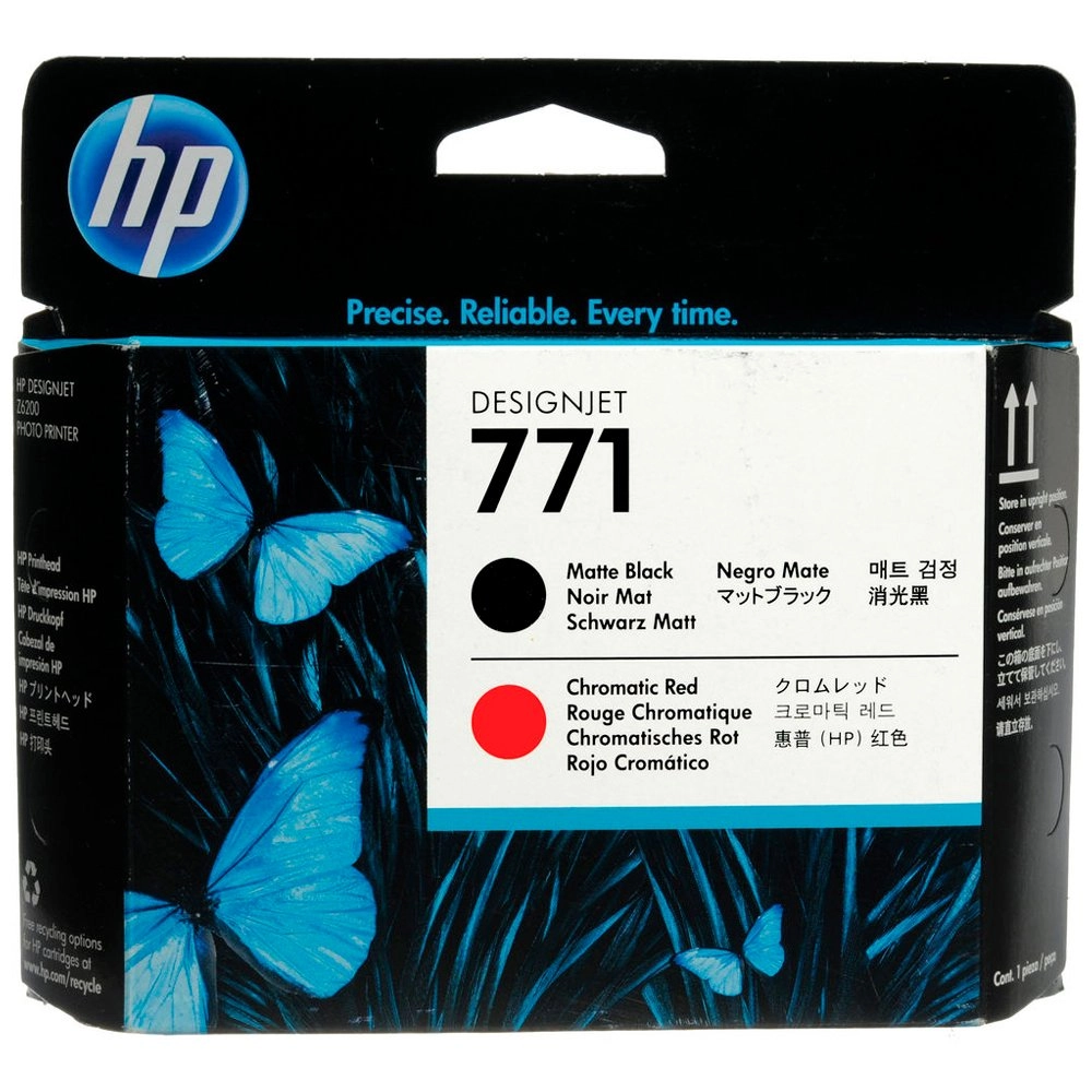 Cabeça de Impressão HP 771A Preto Fosco/Vermelho PLUK CE017A