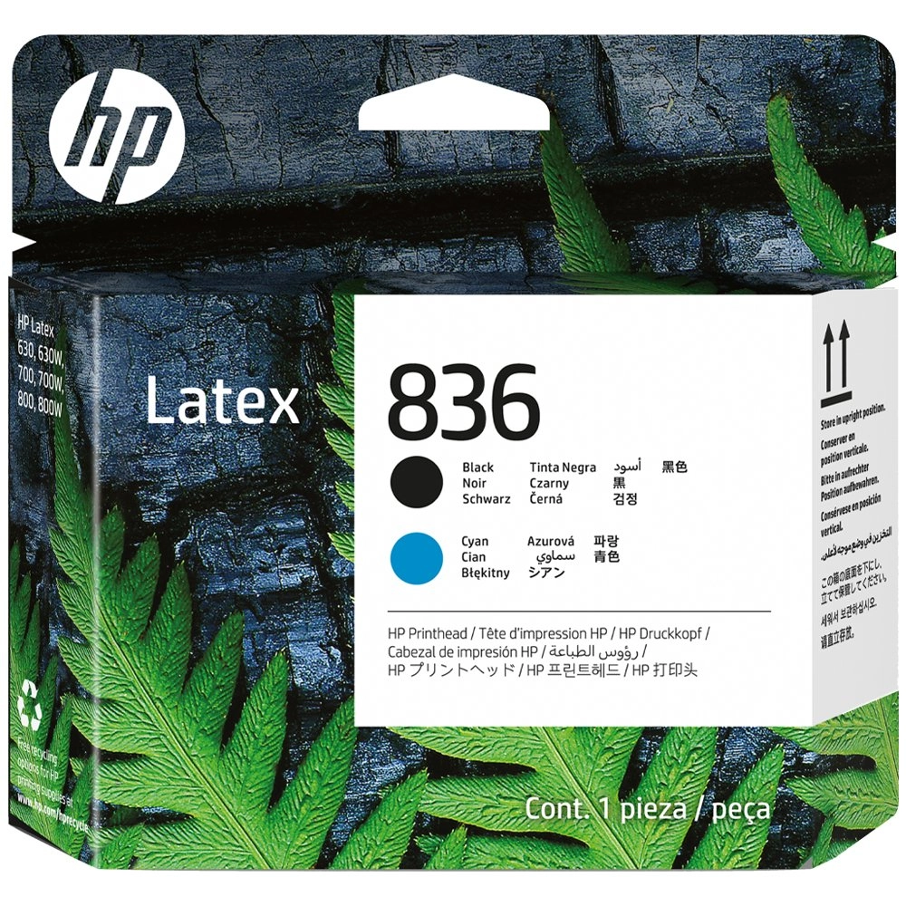 Cabeça de Impressão HP Látex 836 Preto e Ciano - 4UV95A