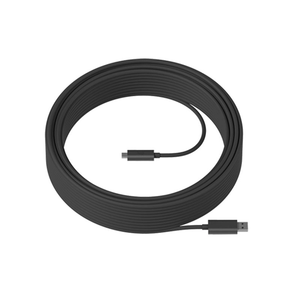 Cabo Extensor Logitech Strong, USB 3.2, 25 metros, Videoconferência - 939-001802 