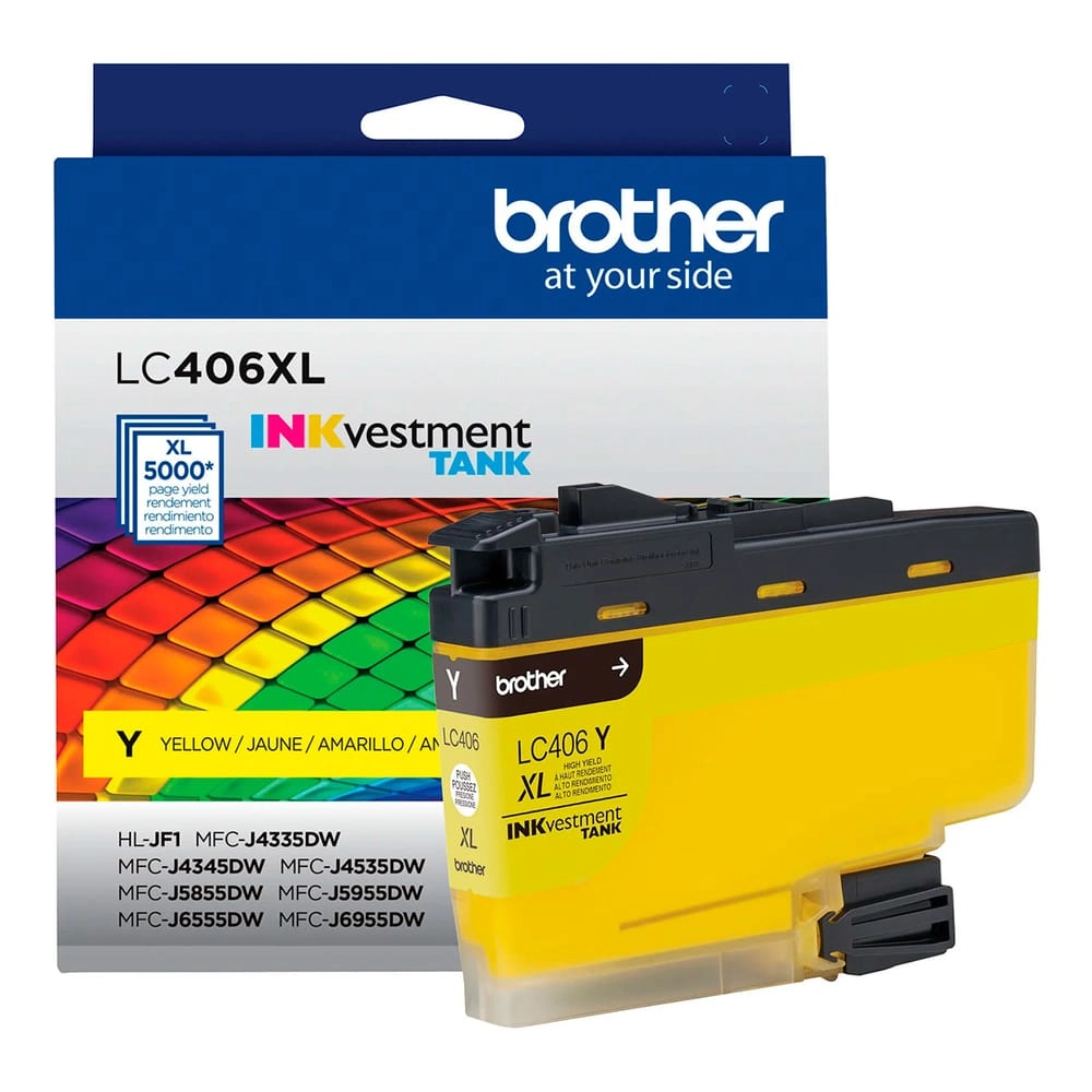 Cartucho de Tinta Brother Amarelo 5K - LC406XLYS