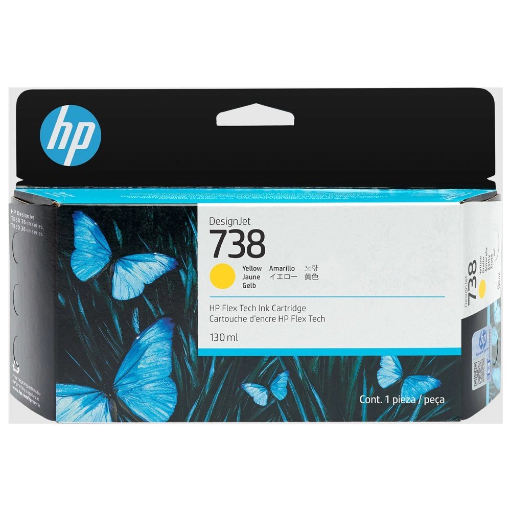 Cartucho de Tinta HP 738 Amarelo 130 ml - 498N7A (Sob encomenda) Cartucho de Tinta HP 738 Amarelo 130 ml - 498N7A (Sob encomenda)